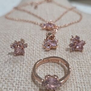 Elegant Pink Jewelry Set
